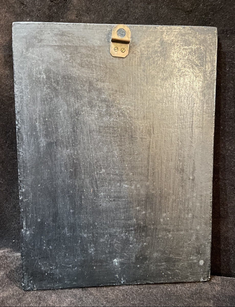 "Chrysanthèmes", petit panneau en laque par Thanh Ley-photo-2