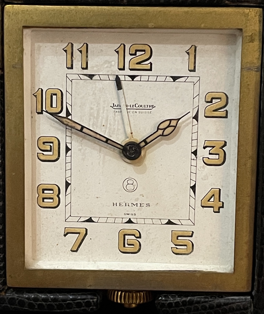 Jaeger-Lecoultre/Hermès: pendulette-réveil, thermomètre, baromètre -photo-3