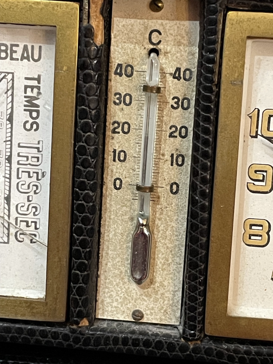 Jaeger-Lecoultre/Hermès: pendulette-réveil, thermomètre, baromètre -photo-4