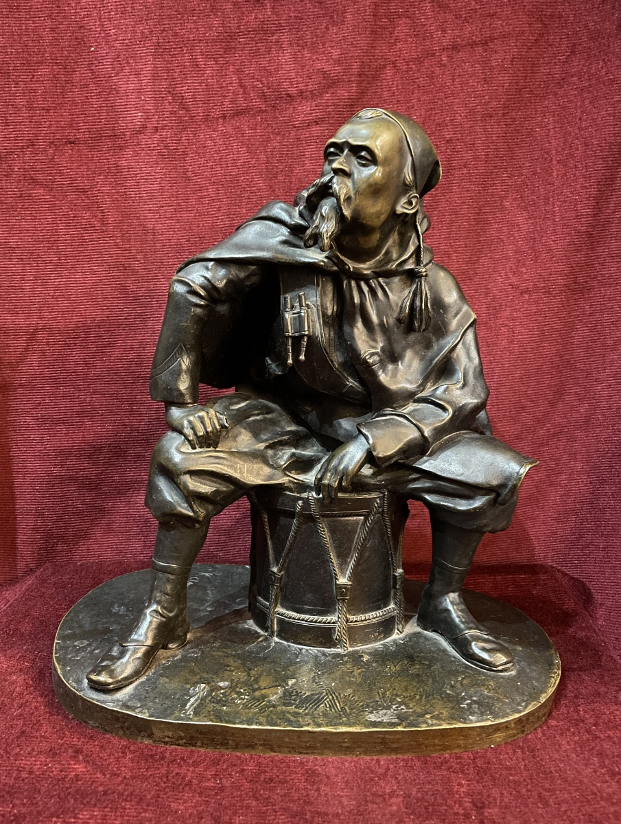 "zouave", Bronze By Kampf, 19th Century 
