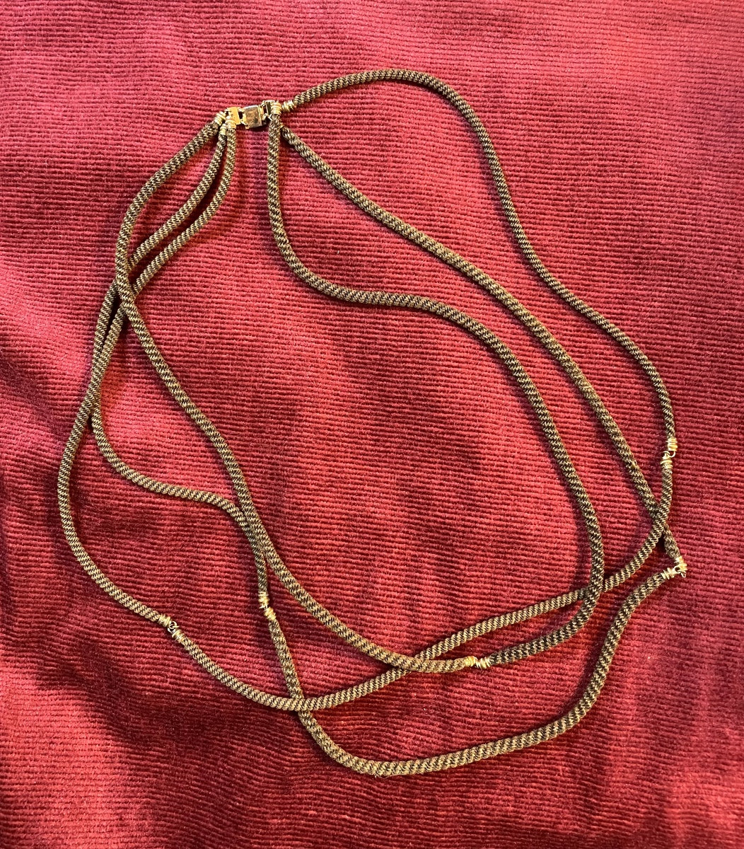 Napoleon Ill Hair And Gold Necklace