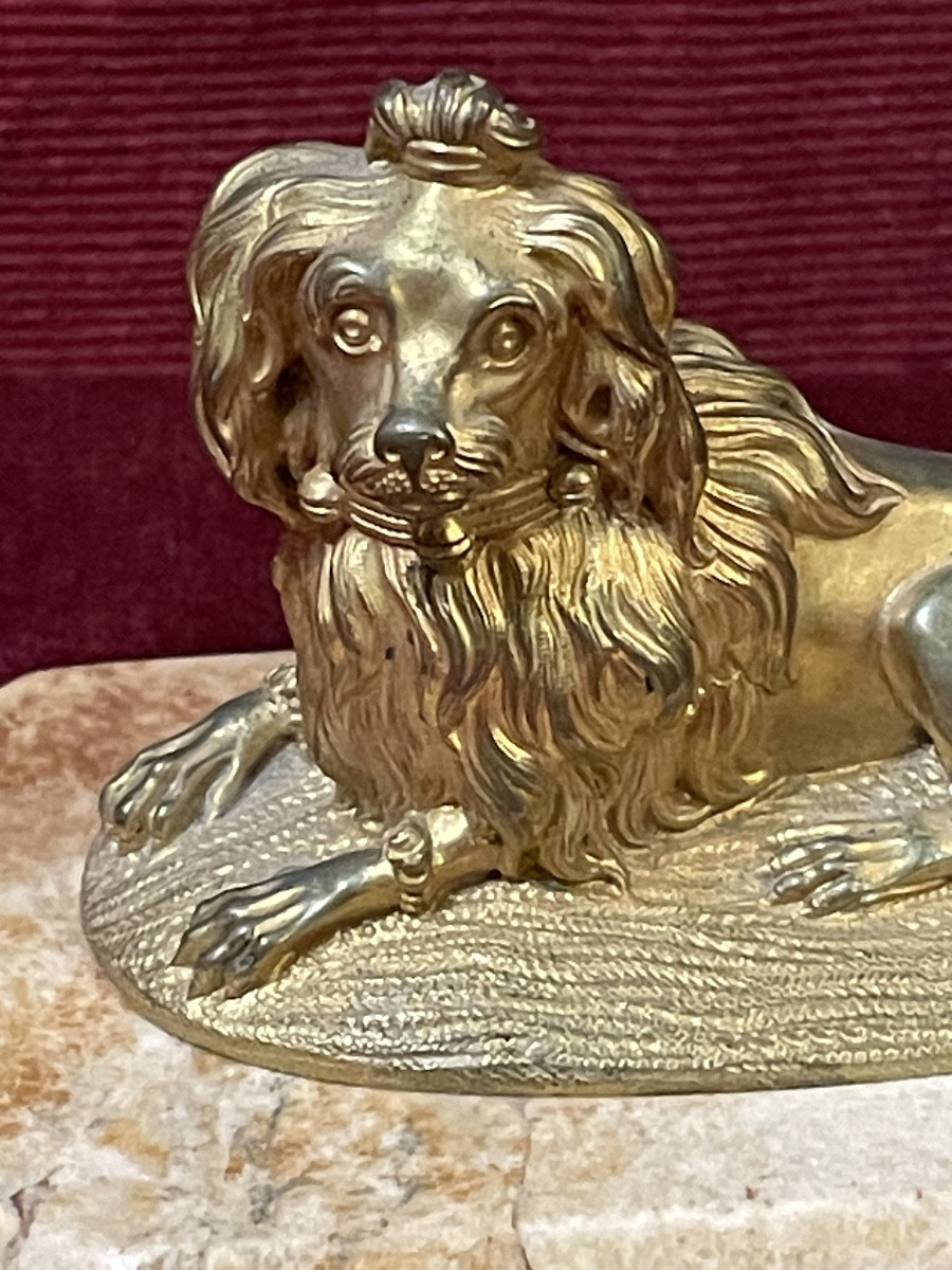 Small Bronze Dog, 19th Century-photo-2
