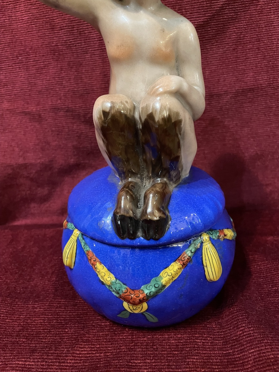 Porcelain Candy Box By Chiparus, Etling Edition-photo-5
