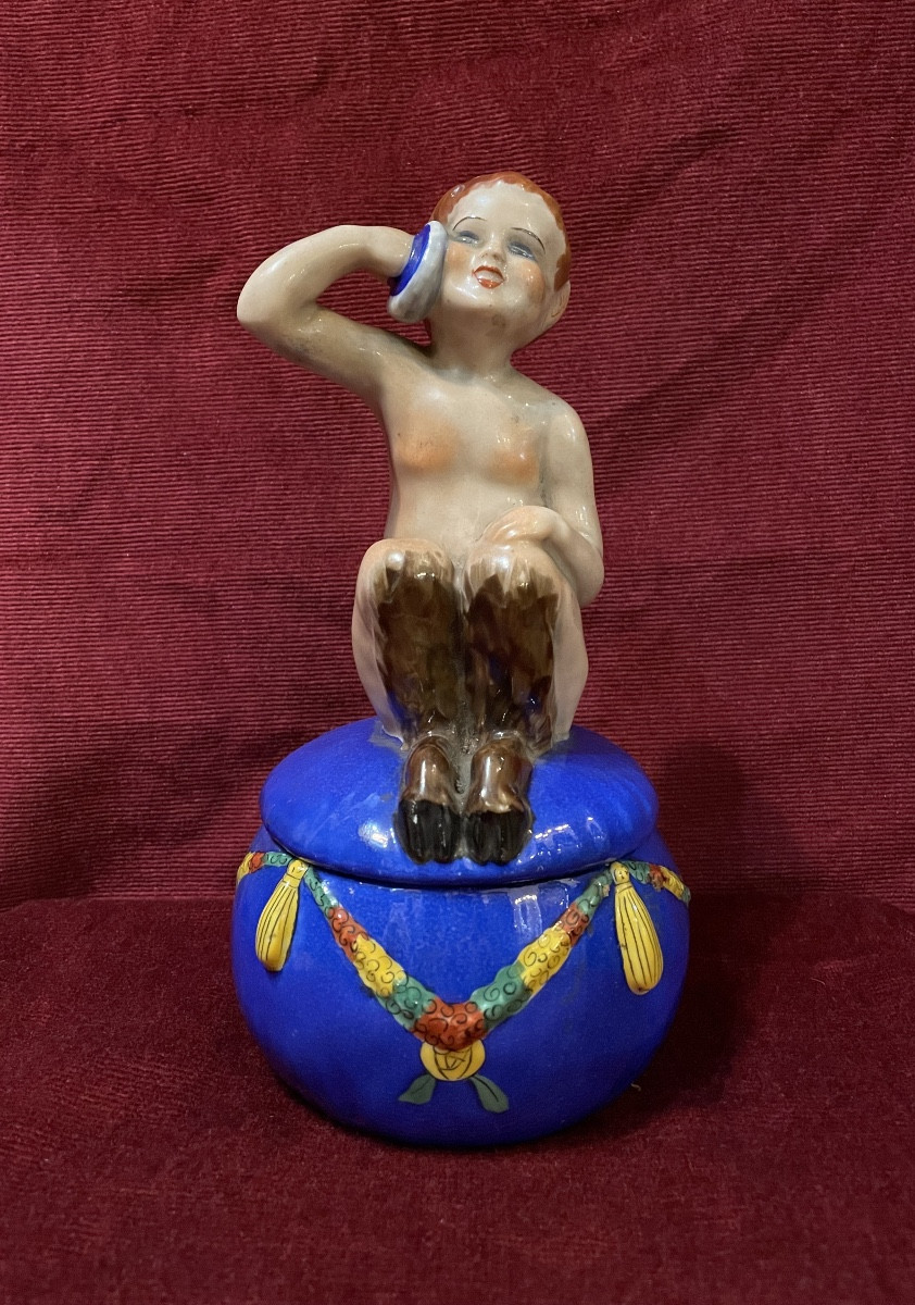 Porcelain Candy Box By Chiparus, Etling Edition