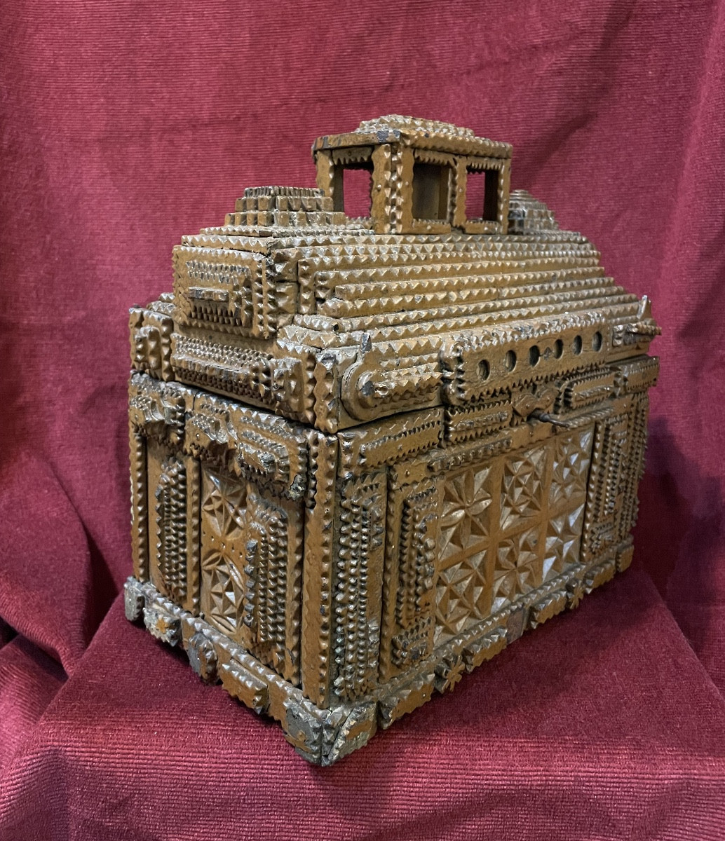 Wooden Tramp Art Box