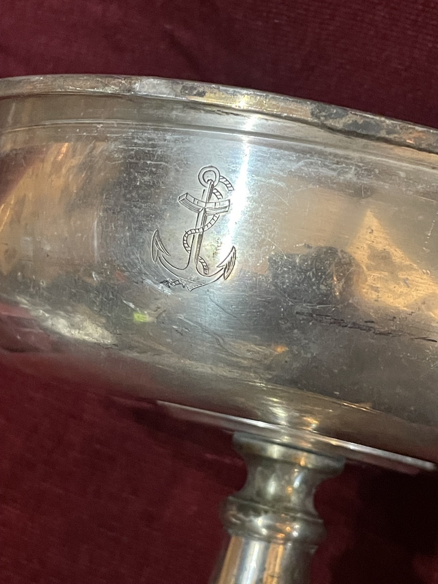 Silver-plated Legume Dish For The French Navy-photo-4