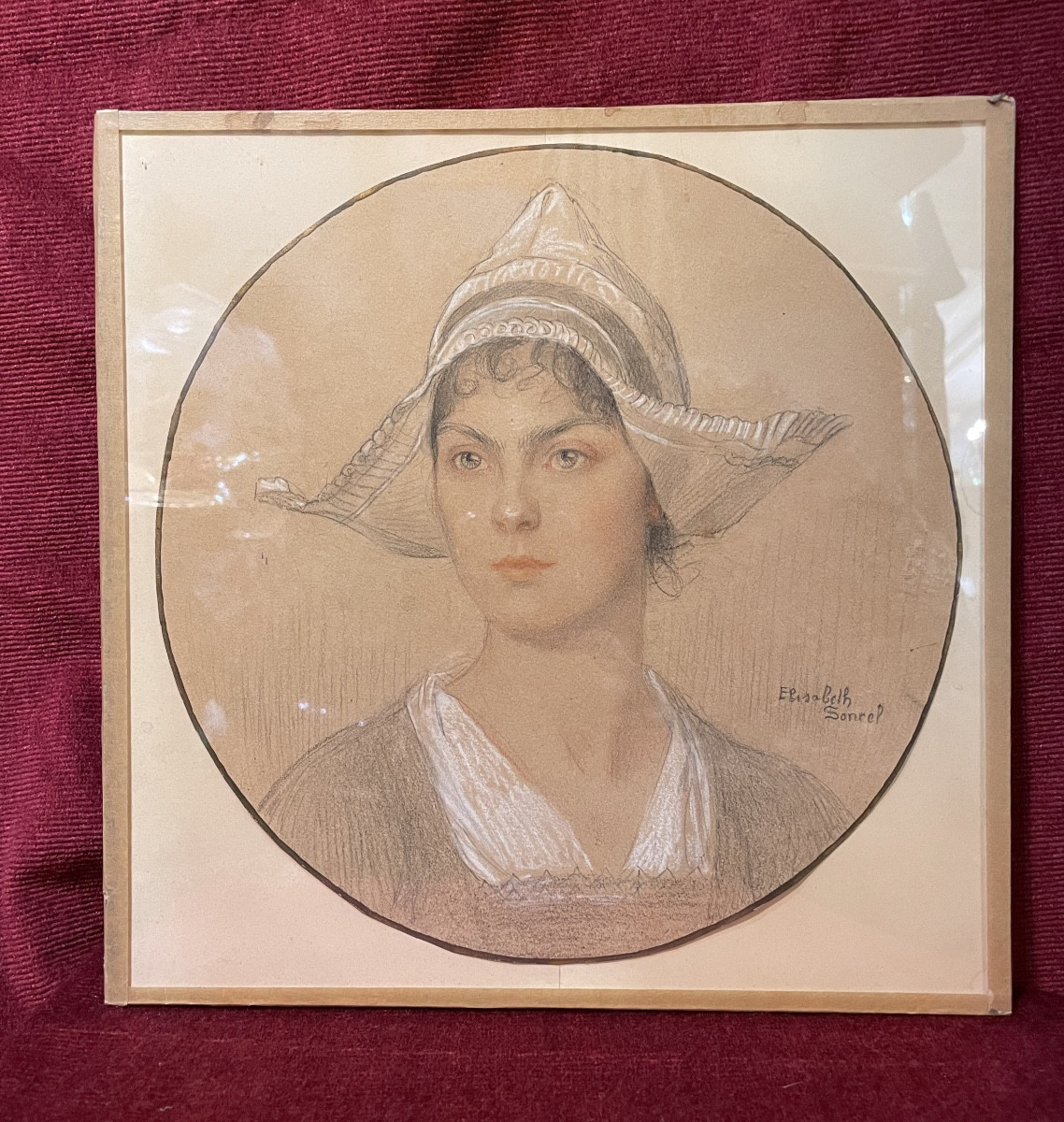Portrait Of A Young Breton Woman By Elisabeth Sonrel