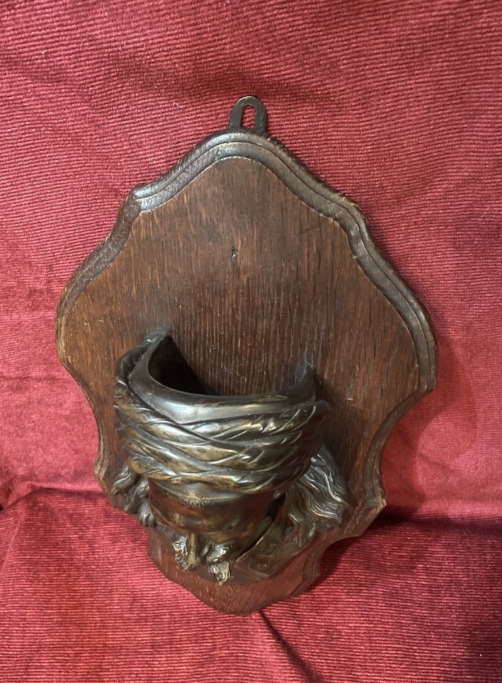 Bronze Oriental Head Mural, 19th Century-photo-2