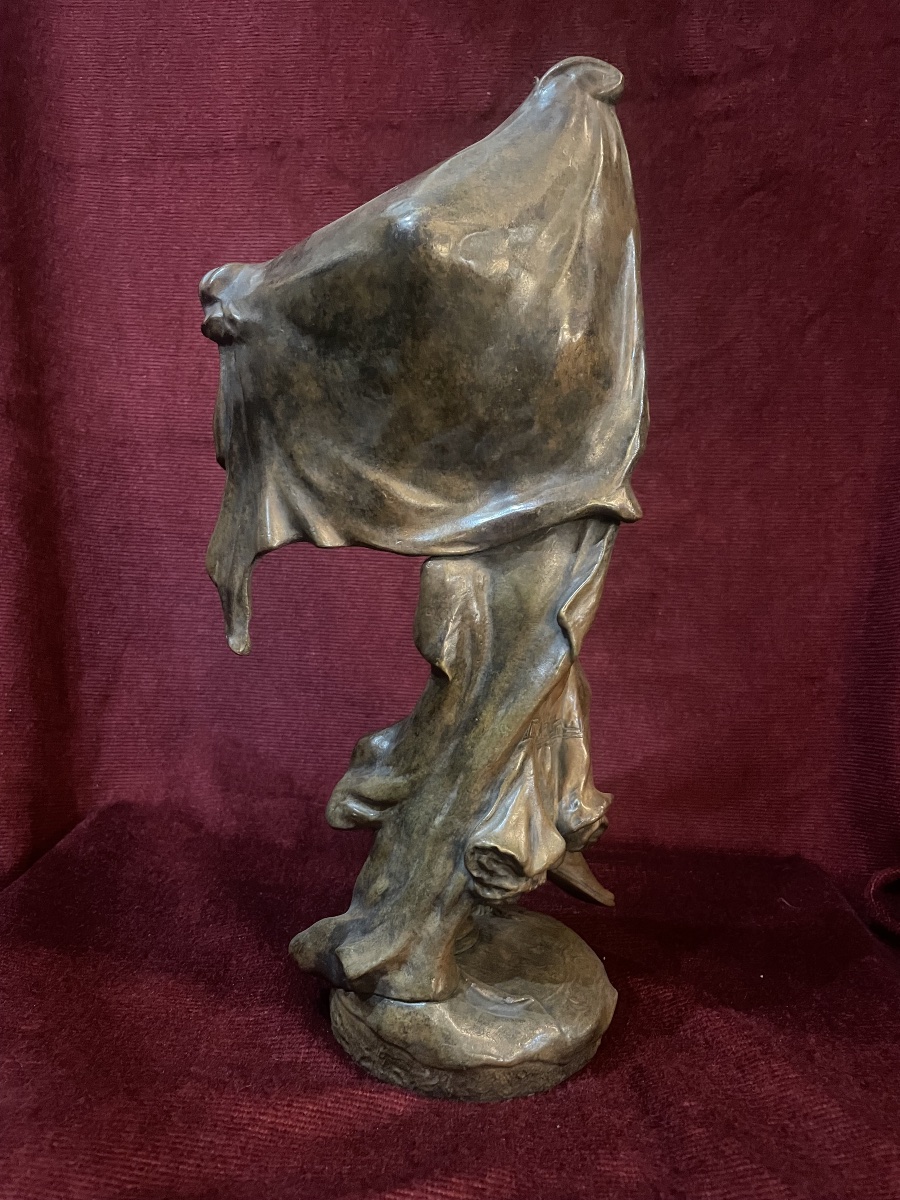 Danseuse au voile, bronze, Joe Descomps-photo-2