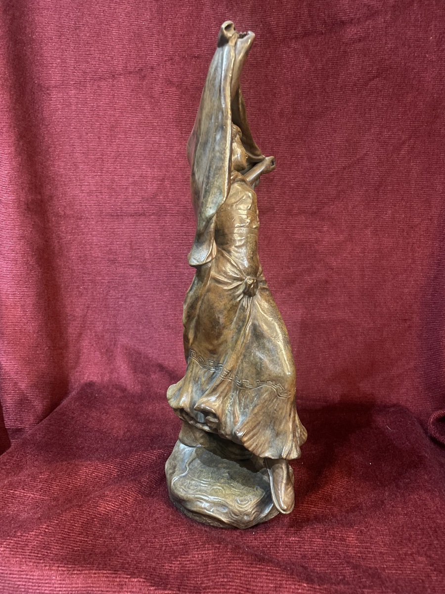 Danseuse au voile, bronze, Joe Descomps-photo-3