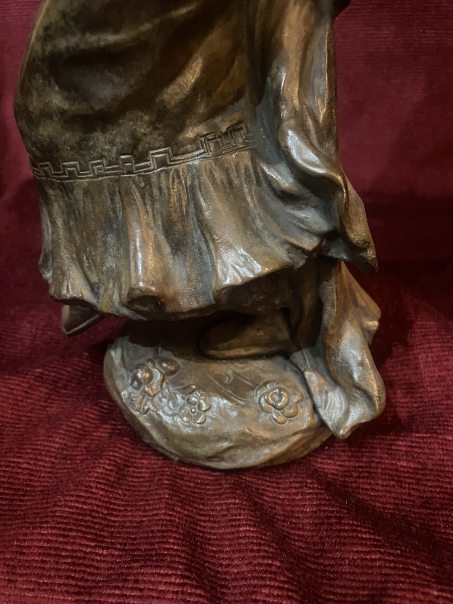 Danseuse au voile, bronze, Joe Descomps-photo-2