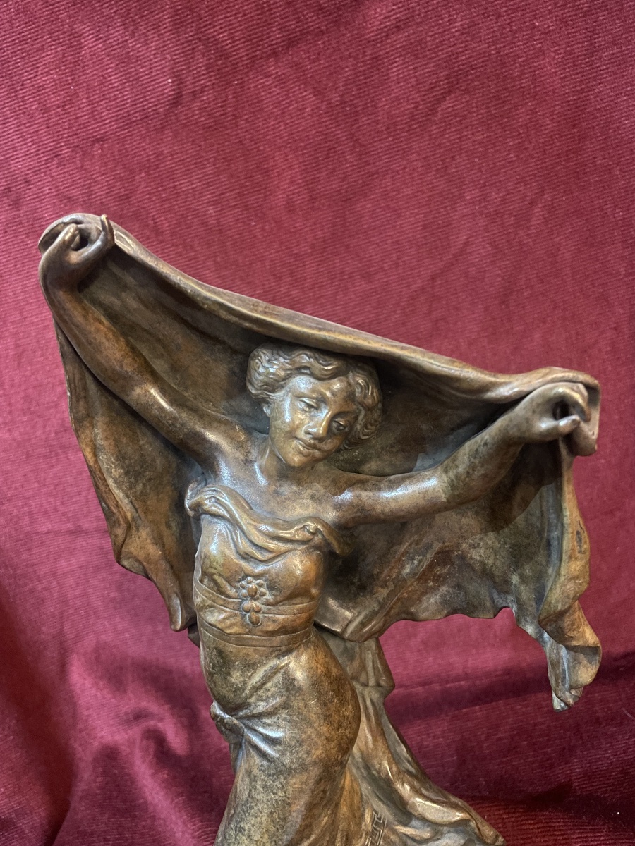 Danseuse au voile, bronze, Joe Descomps-photo-3