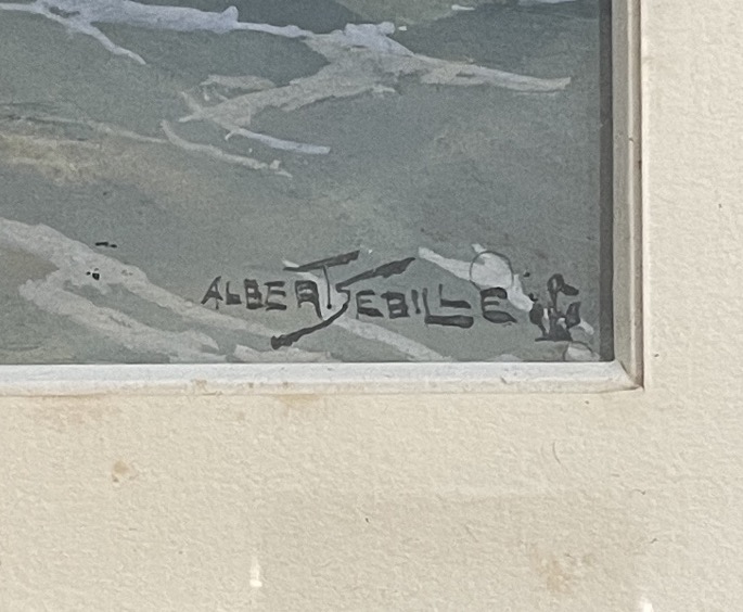 Aquarelle Albert Sébille, peintre de la Marine-photo-3