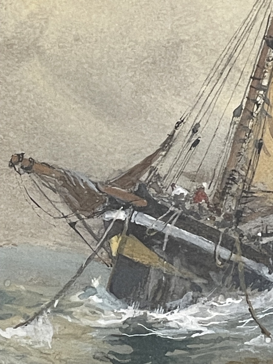Aquarelle Albert Sébille, peintre de la Marine-photo-4