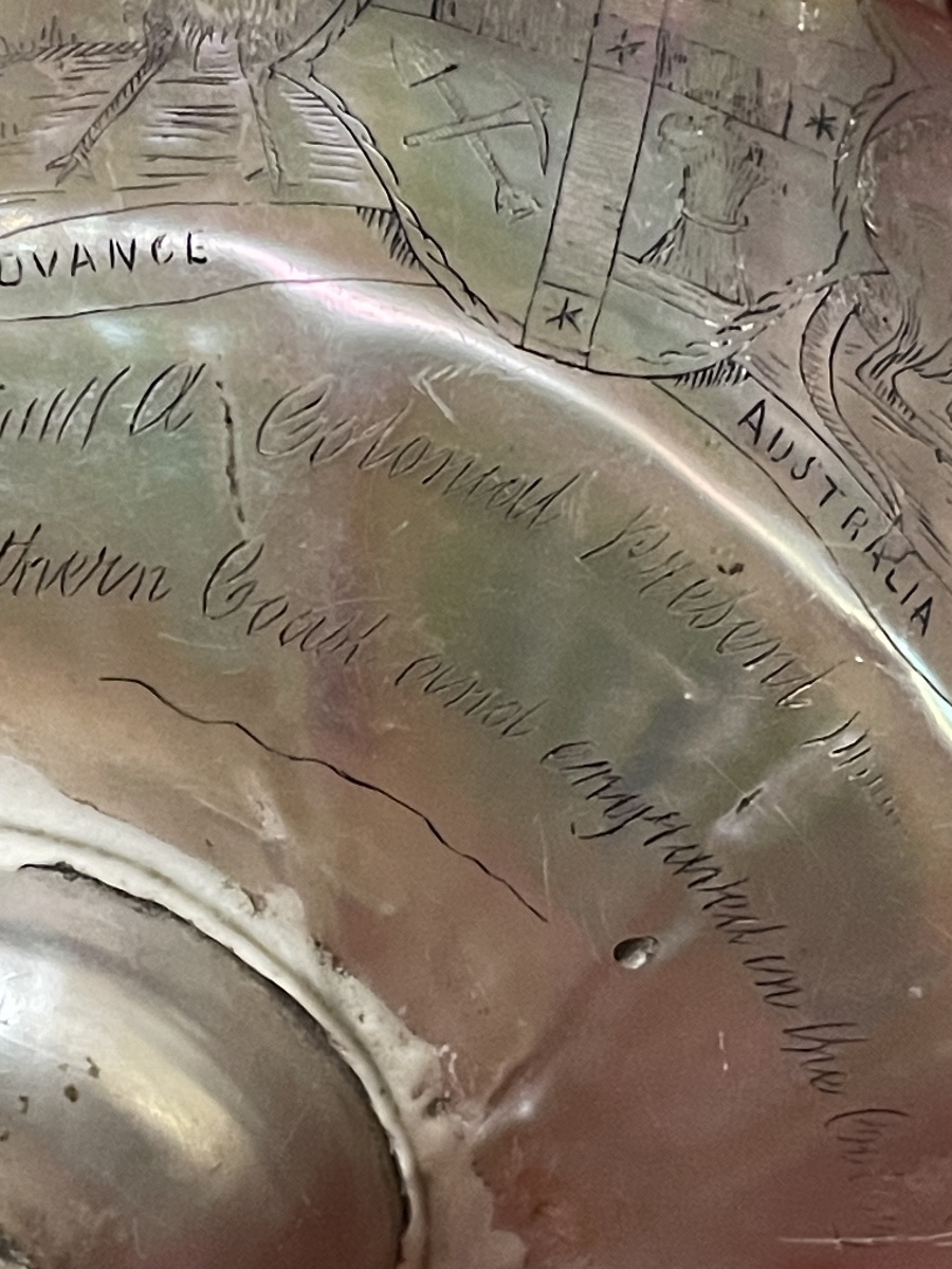 Engraved Shell With The Inscription "colonial Present," Australia, 19th Century -photo-4