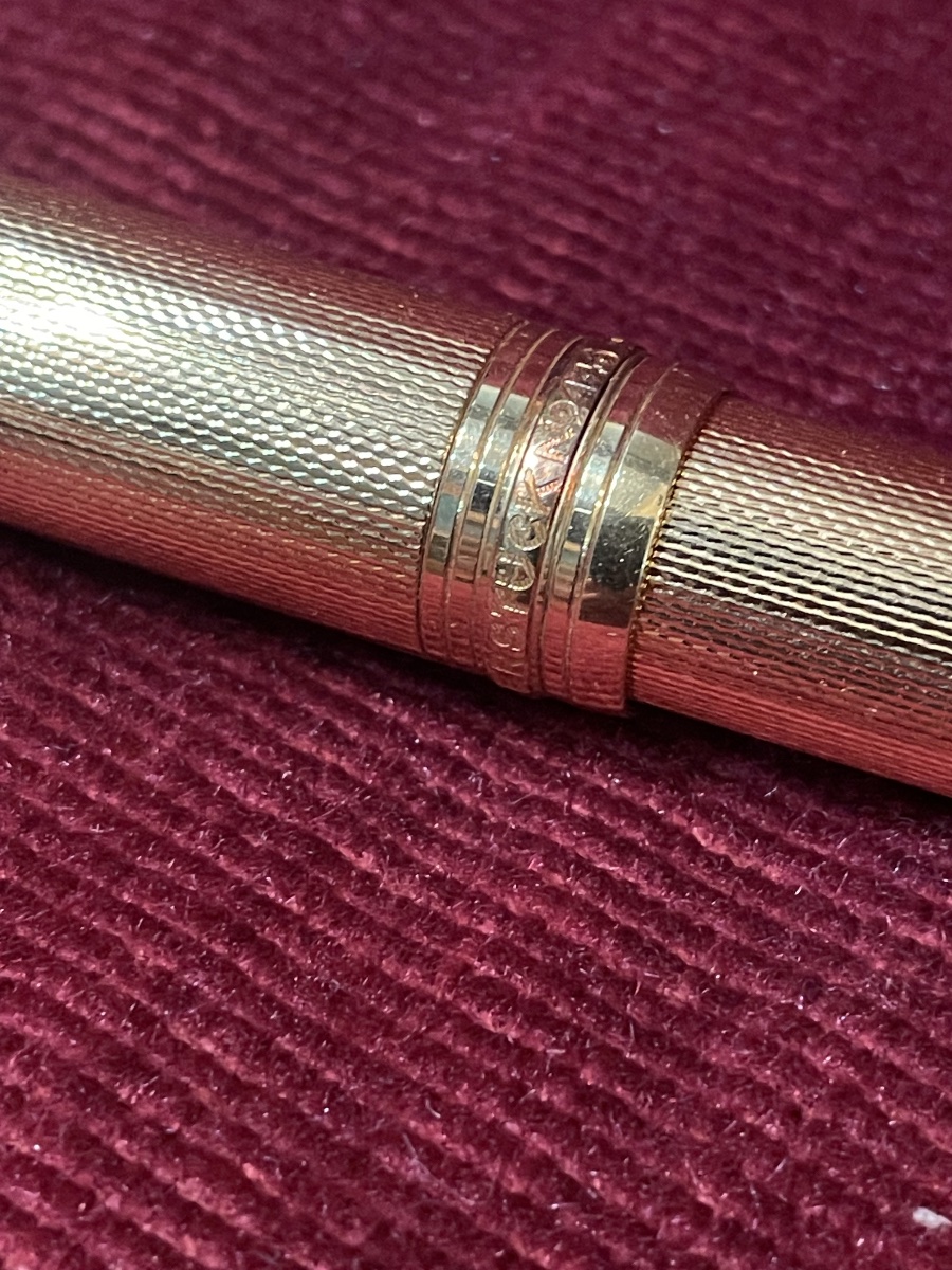 Stylo plume Montblanc Meisterstück 146 plaqué or-photo-4