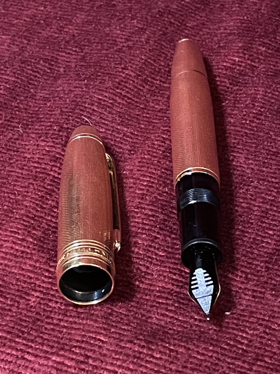 Stylo plume Montblanc Meisterstück 146 plaqué or-photo-2