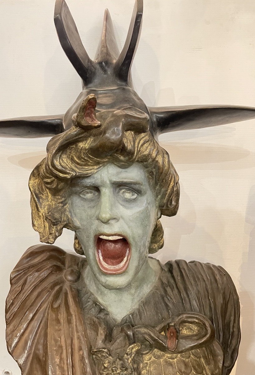 J.L. Gérôme, bronze "Bellone", 81 cm-photo-2