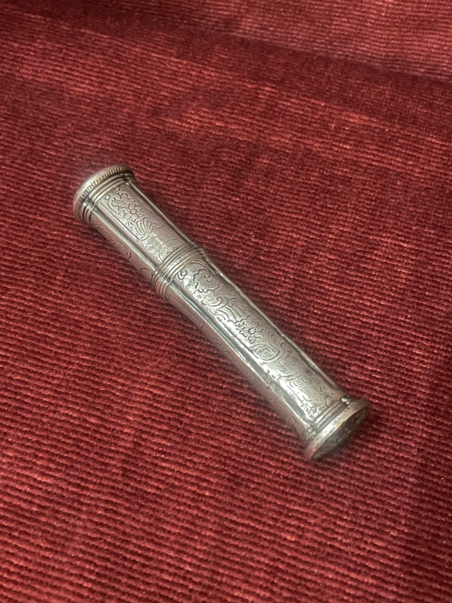 Seal—wax Case, Companion Of Duty, Silver, 18th Century -photo-4