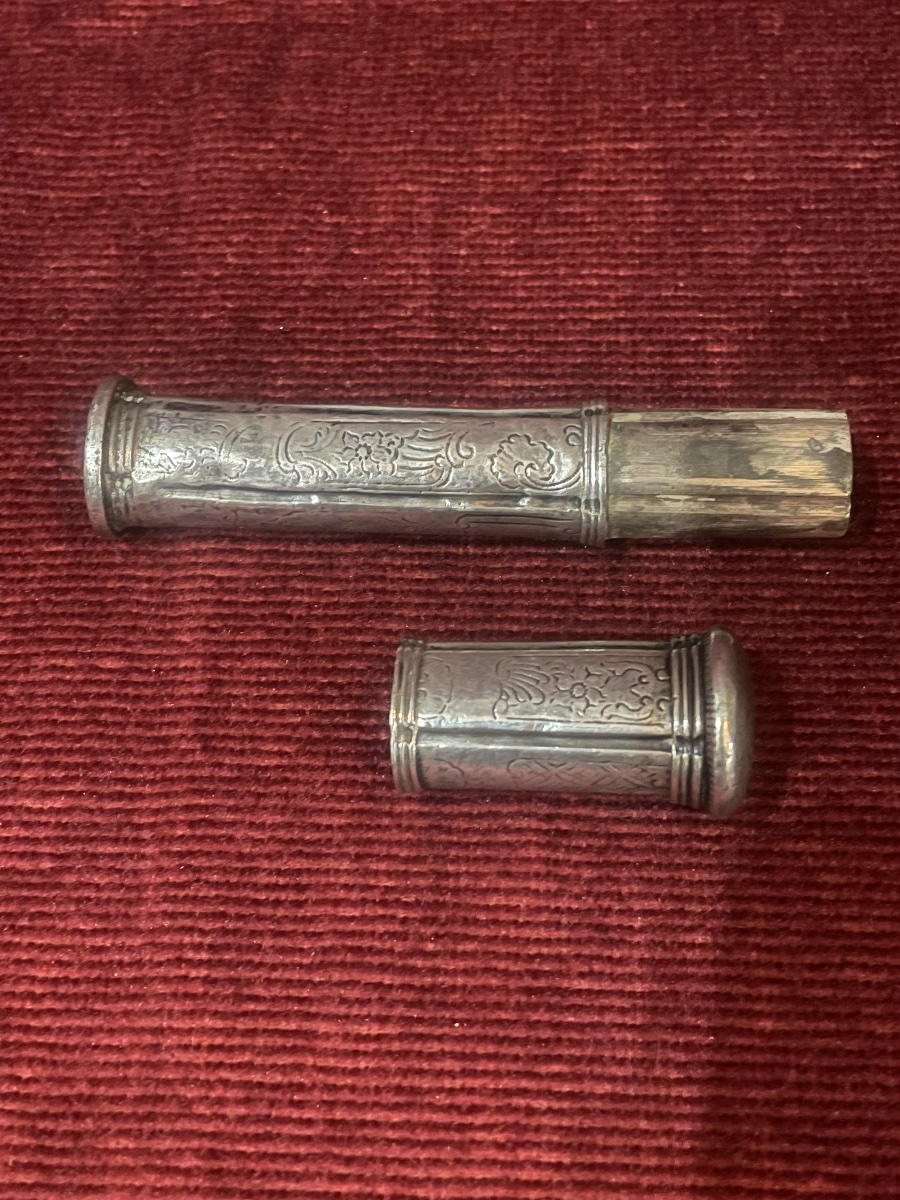 Seal—wax Case, Companion Of Duty, Silver, 18th Century -photo-1