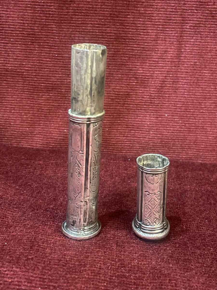 Seal—wax Case, Companion Of Duty, Silver, 18th Century -photo-2