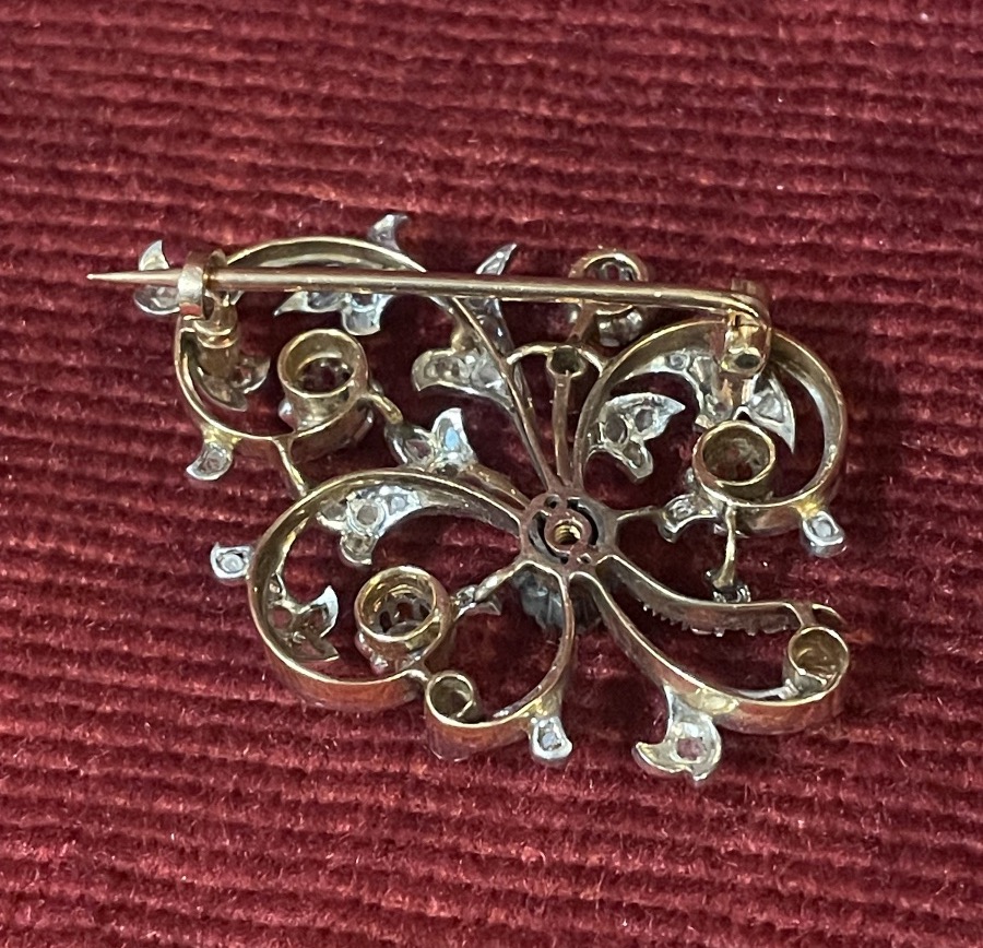 Napoleon III Brooch In Gold And Diamonds -photo-2