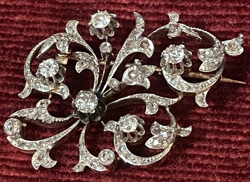 Napoleon III Brooch In Gold And Diamonds -photo-3