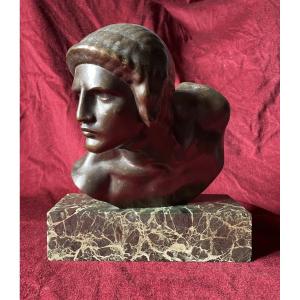 "La colère d'Achille", bronze par Constant Roux