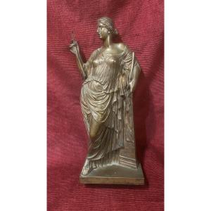 "Euterpe", bronze à l'antique de Barbédienne