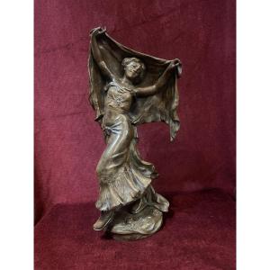 Dancer With Veil, Bronze, Joe Descomps