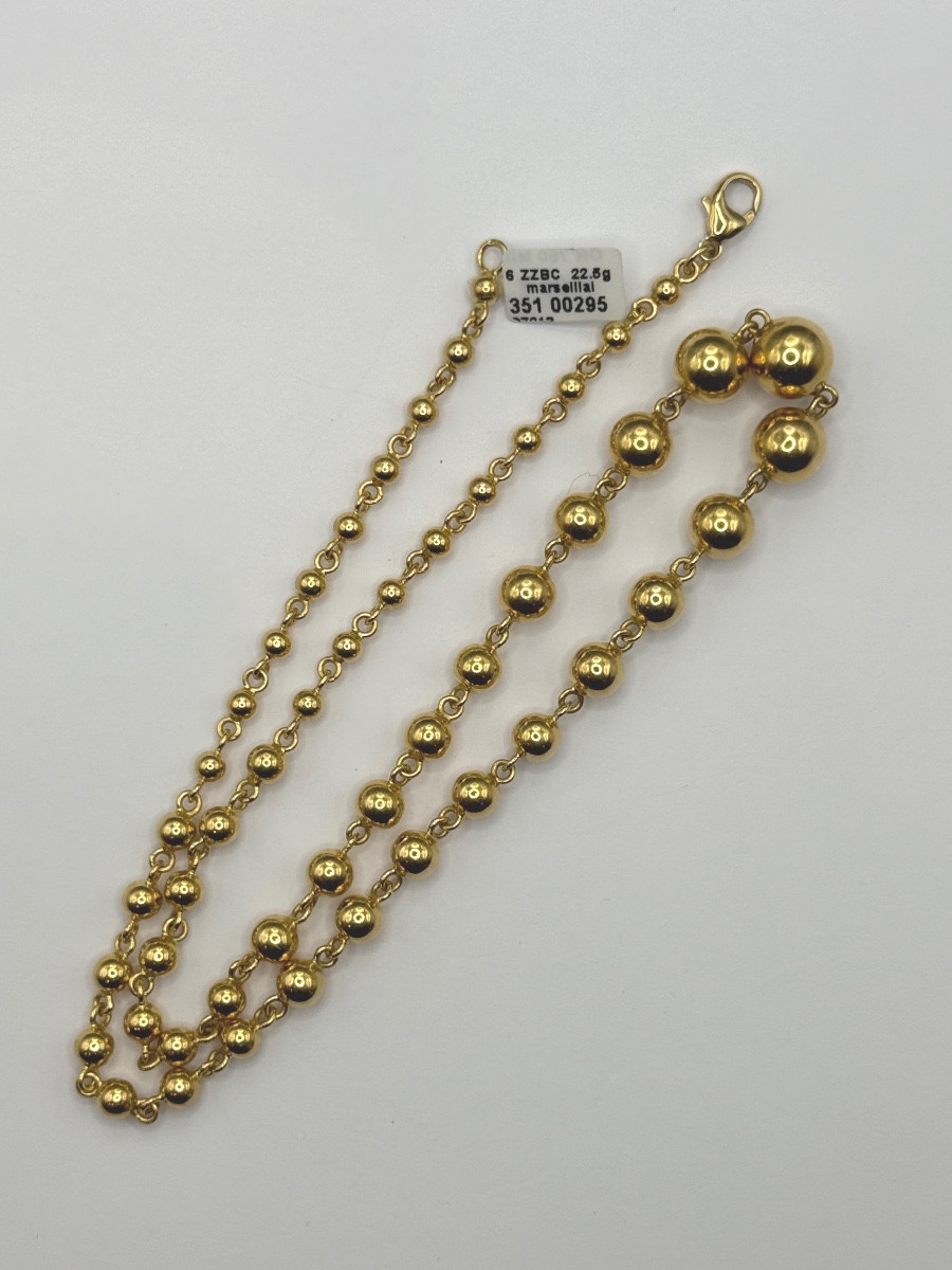 Collier Marseillais en or jaune 750 millièmes-photo-2