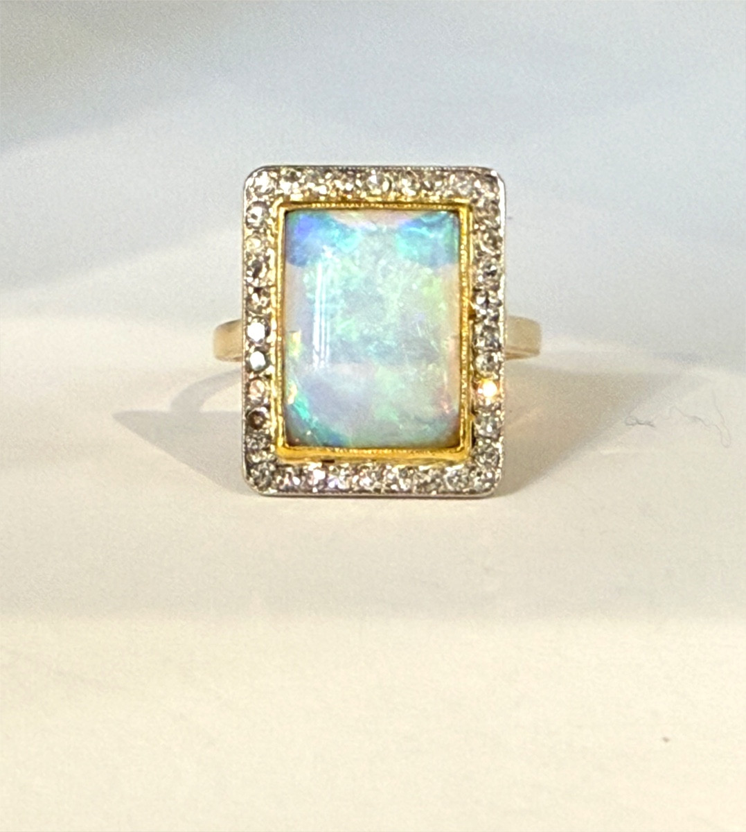 Diamond Opal Ring