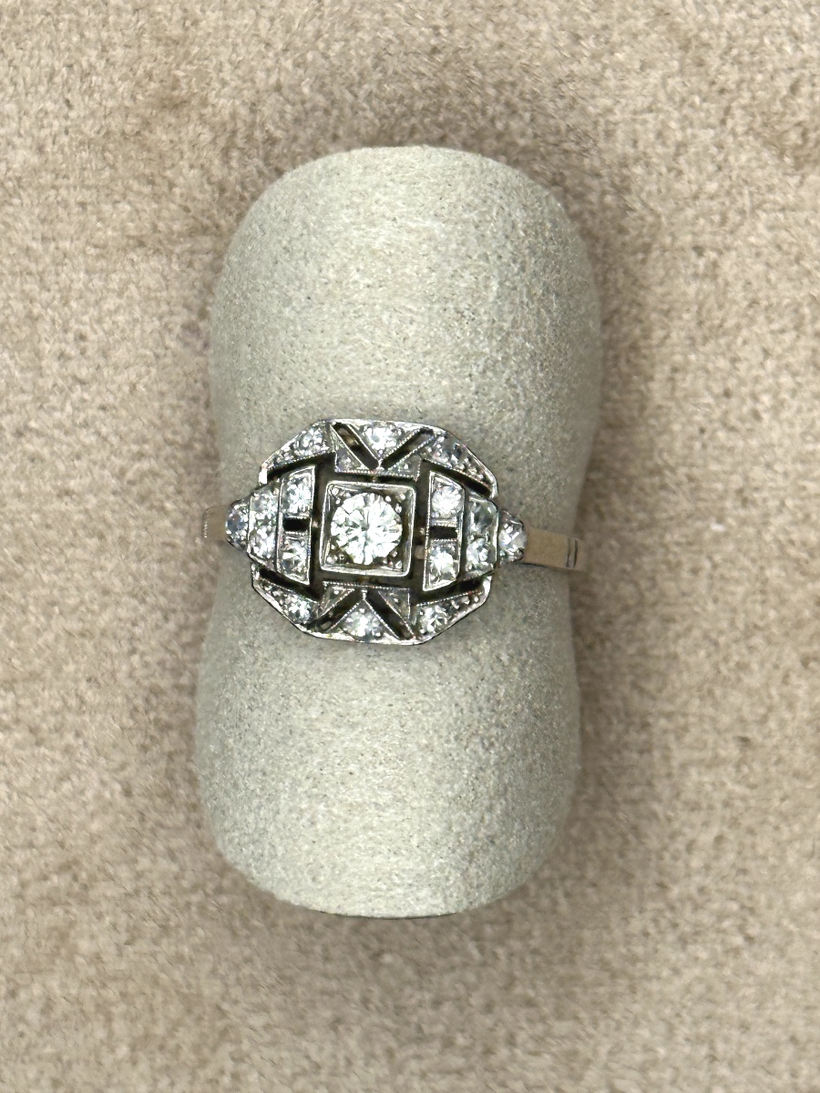 Platinum Art Deco Ring