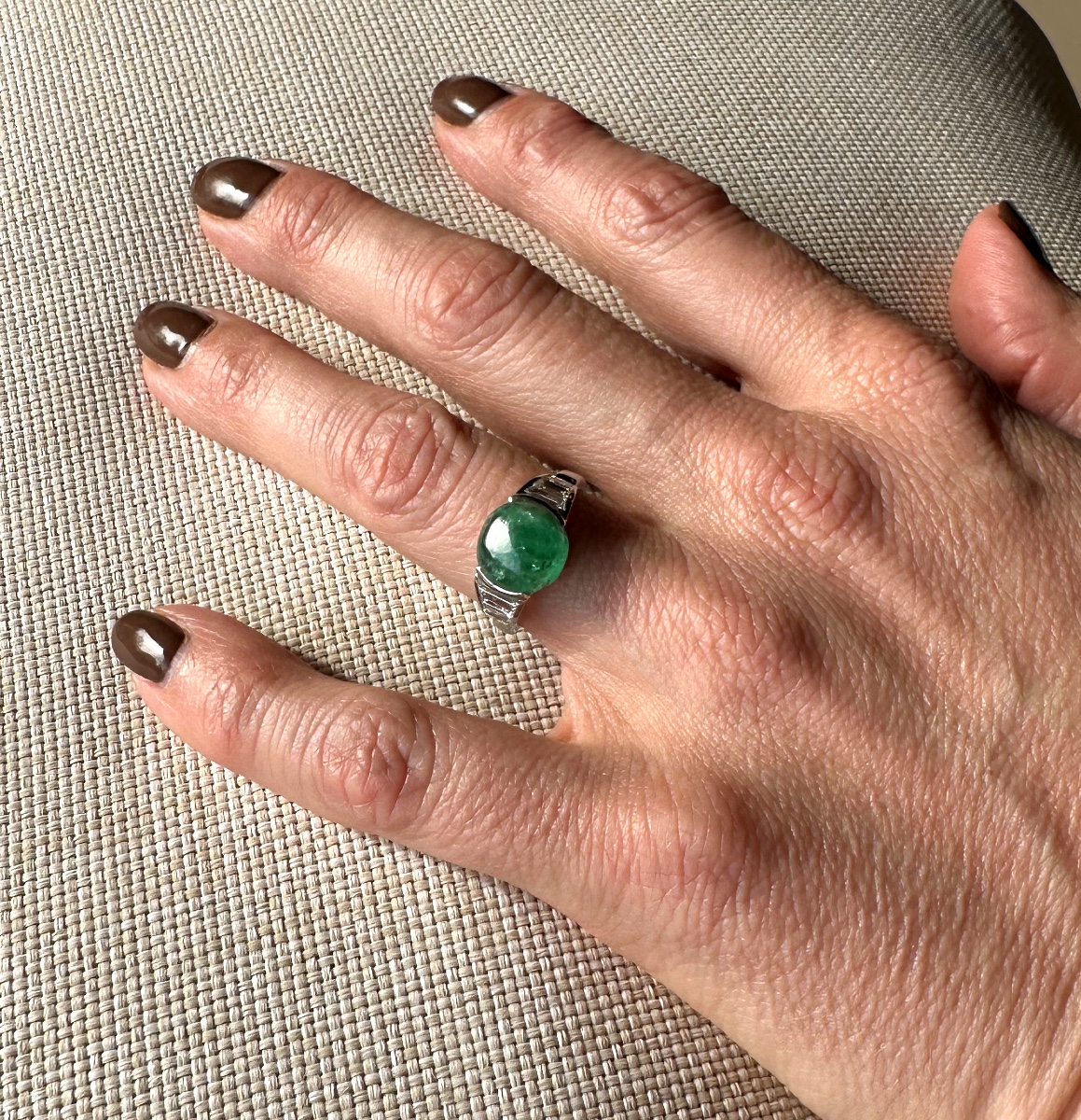 Emerald And Platinum Ring-photo-3