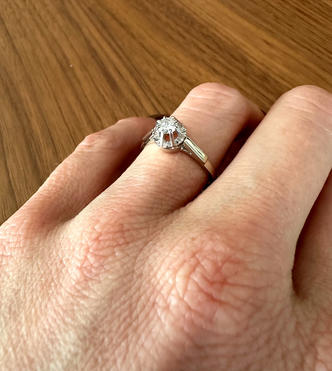 White Gold Solitaire-photo-4