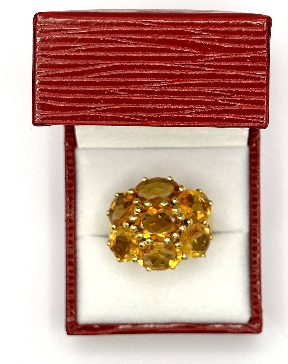 Citrine Flower Ring-photo-2