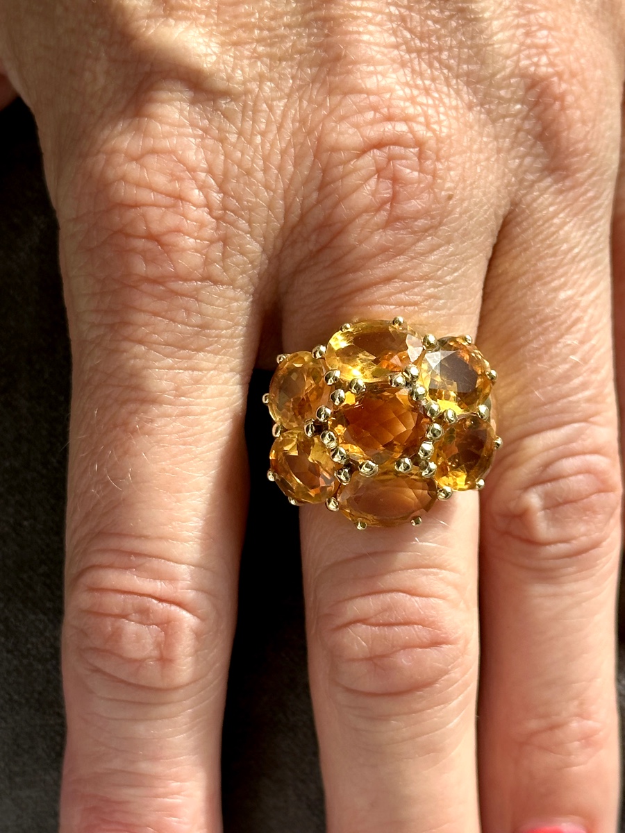 Citrine Flower Ring-photo-3