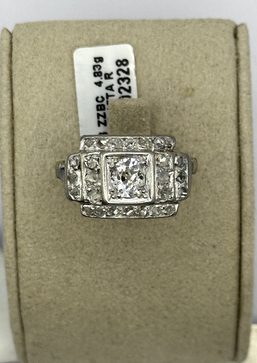 Antique-cut Diamond Ring-photo-2