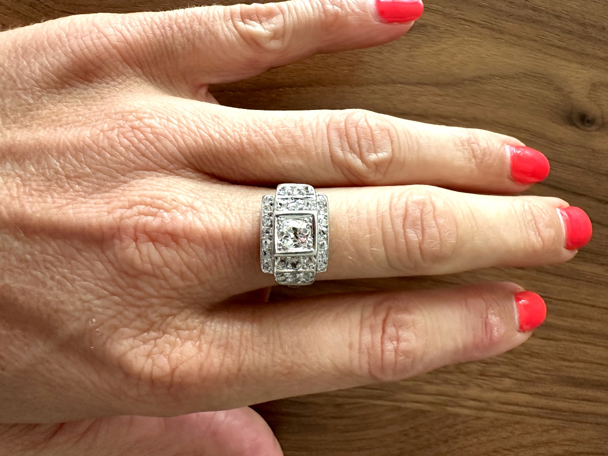 Antique-cut Diamond Ring-photo-3