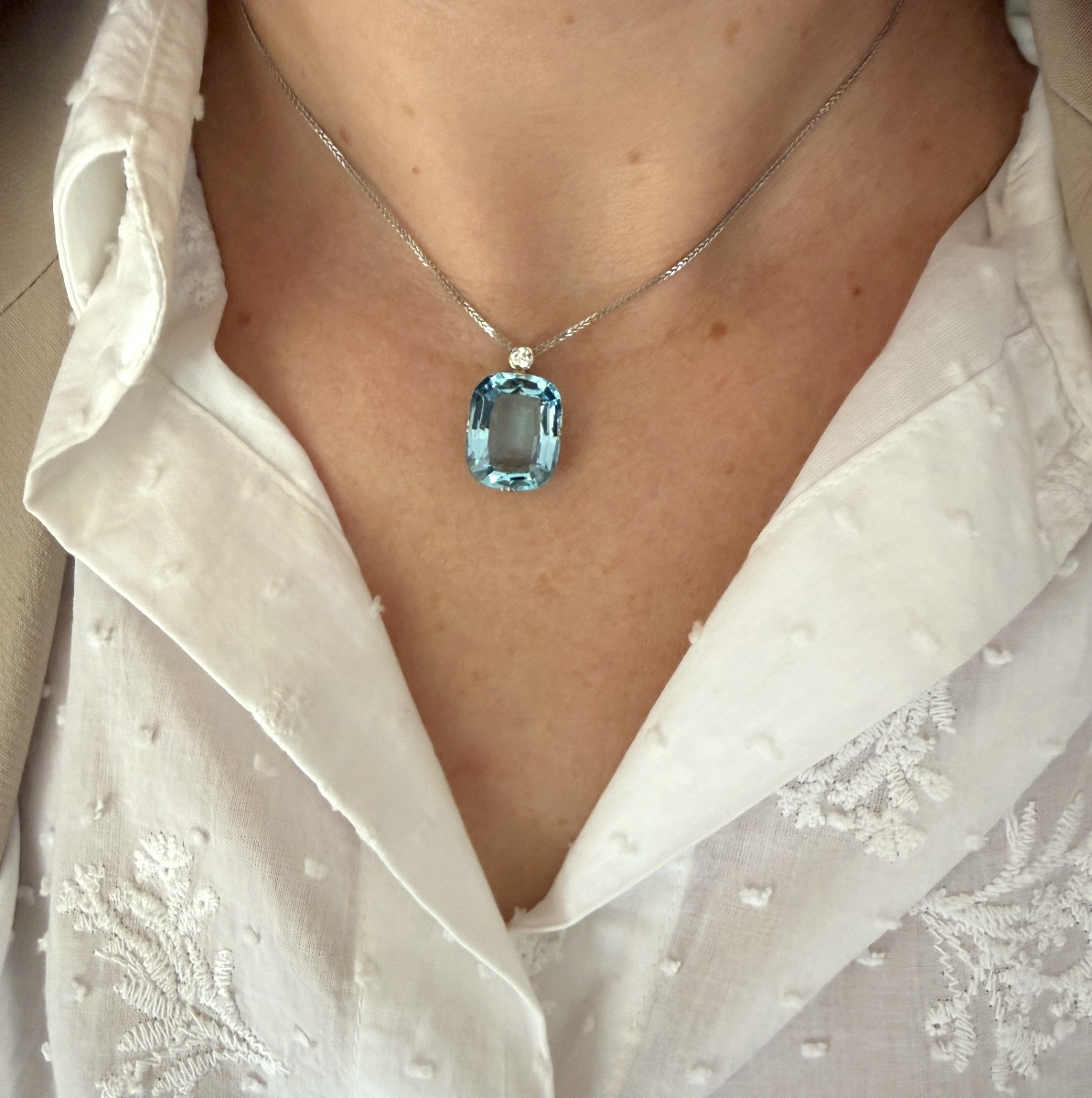 Pendentif Aigue Marine-photo-3