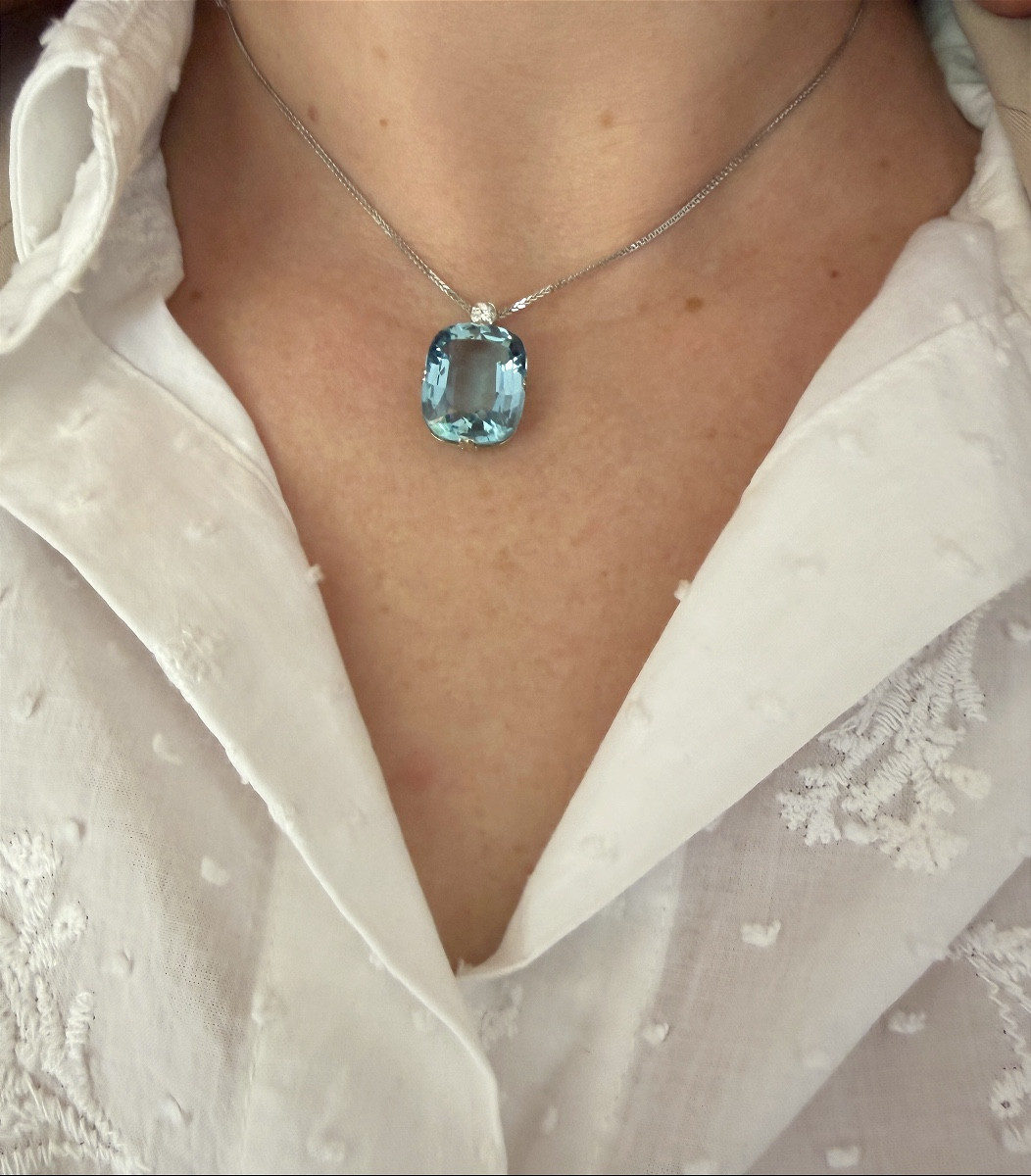 Pendentif Aigue Marine