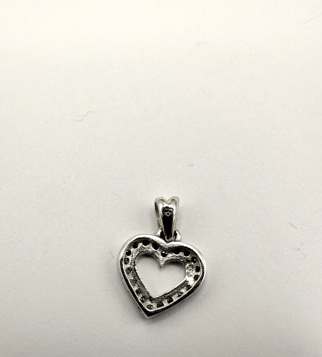 Pendentif Coeur en Or gris-photo-3