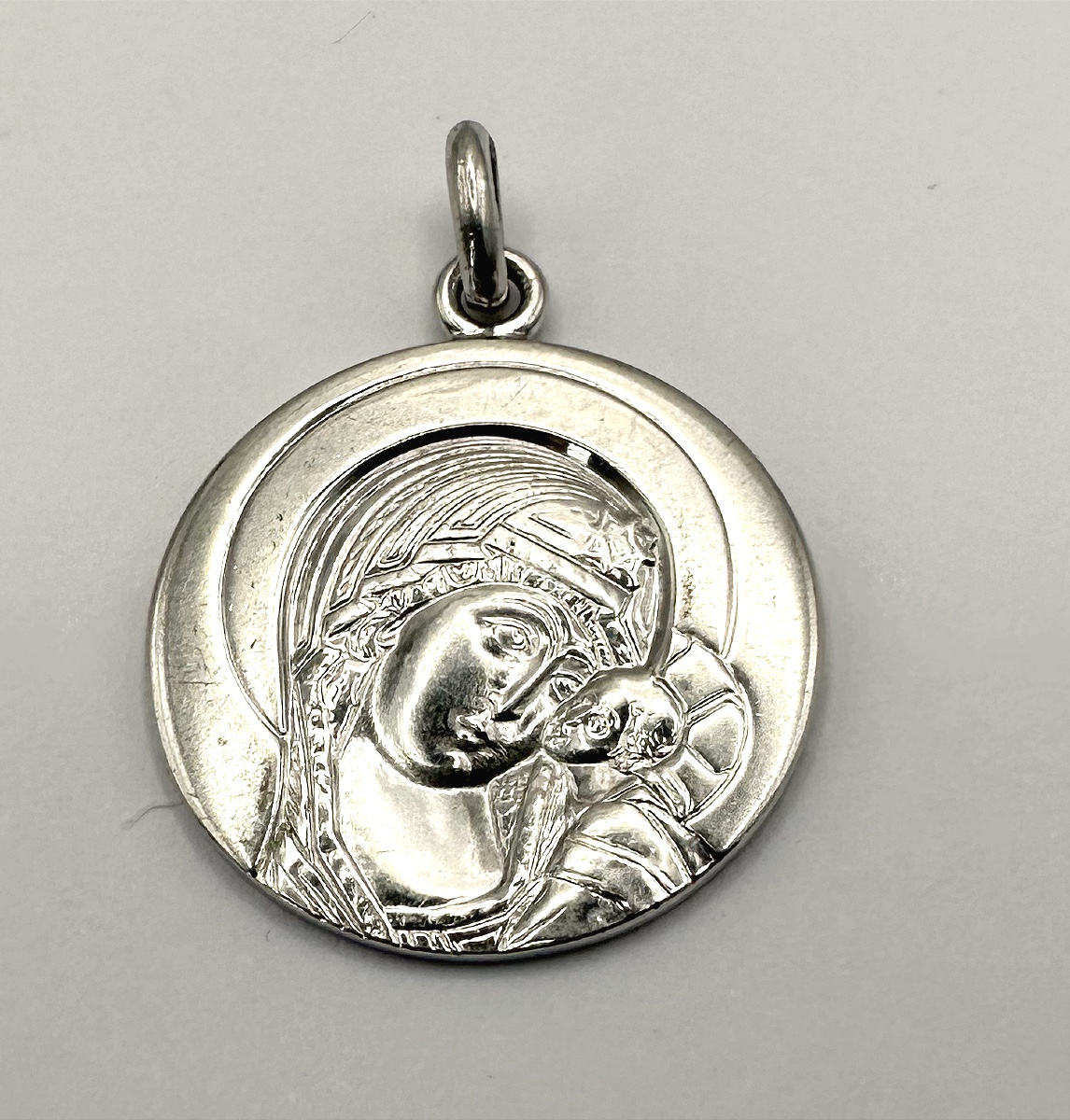 Silver Medal Madonna And Child