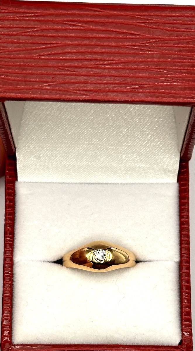 Yellow Gold And Diamond Ring.-photo-2