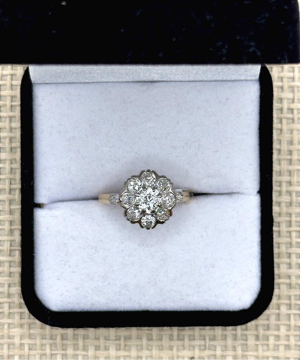 Bague Marguerite en Or Jaune et Diamants-photo-2