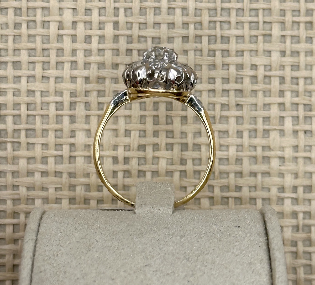 Bague Marguerite en Or Jaune et Diamants-photo-3