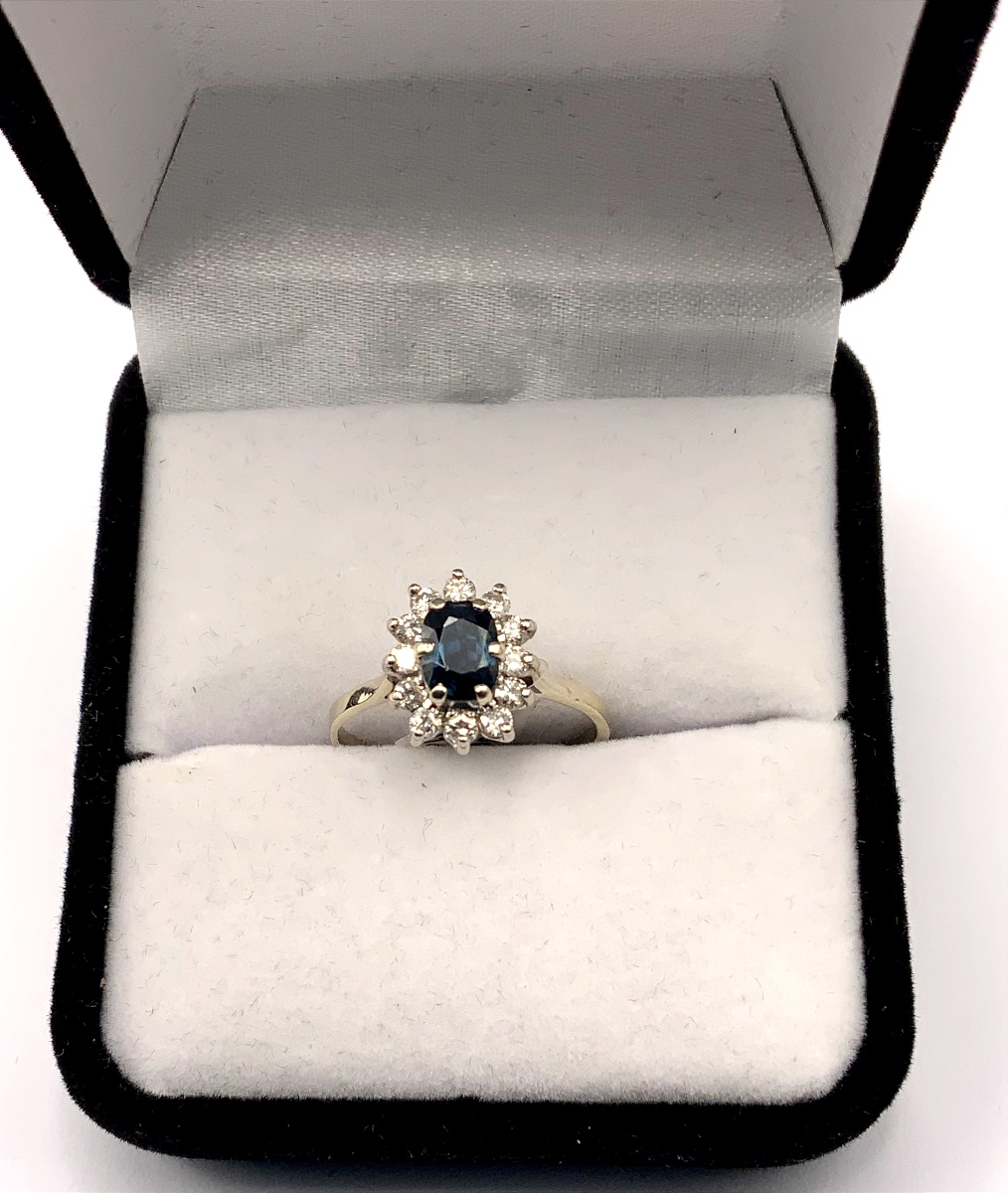 Marguerite Sapphire And Diamond Ring-photo-3
