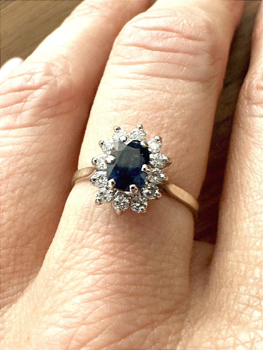Marguerite Sapphire And Diamond Ring-photo-4