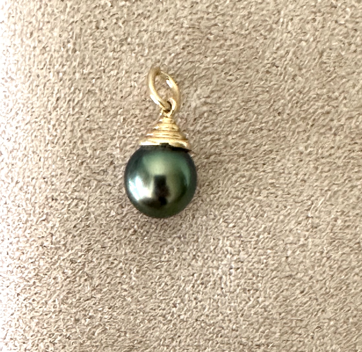 Pendant In Yellow Gold Tahitian Pearl-photo-3