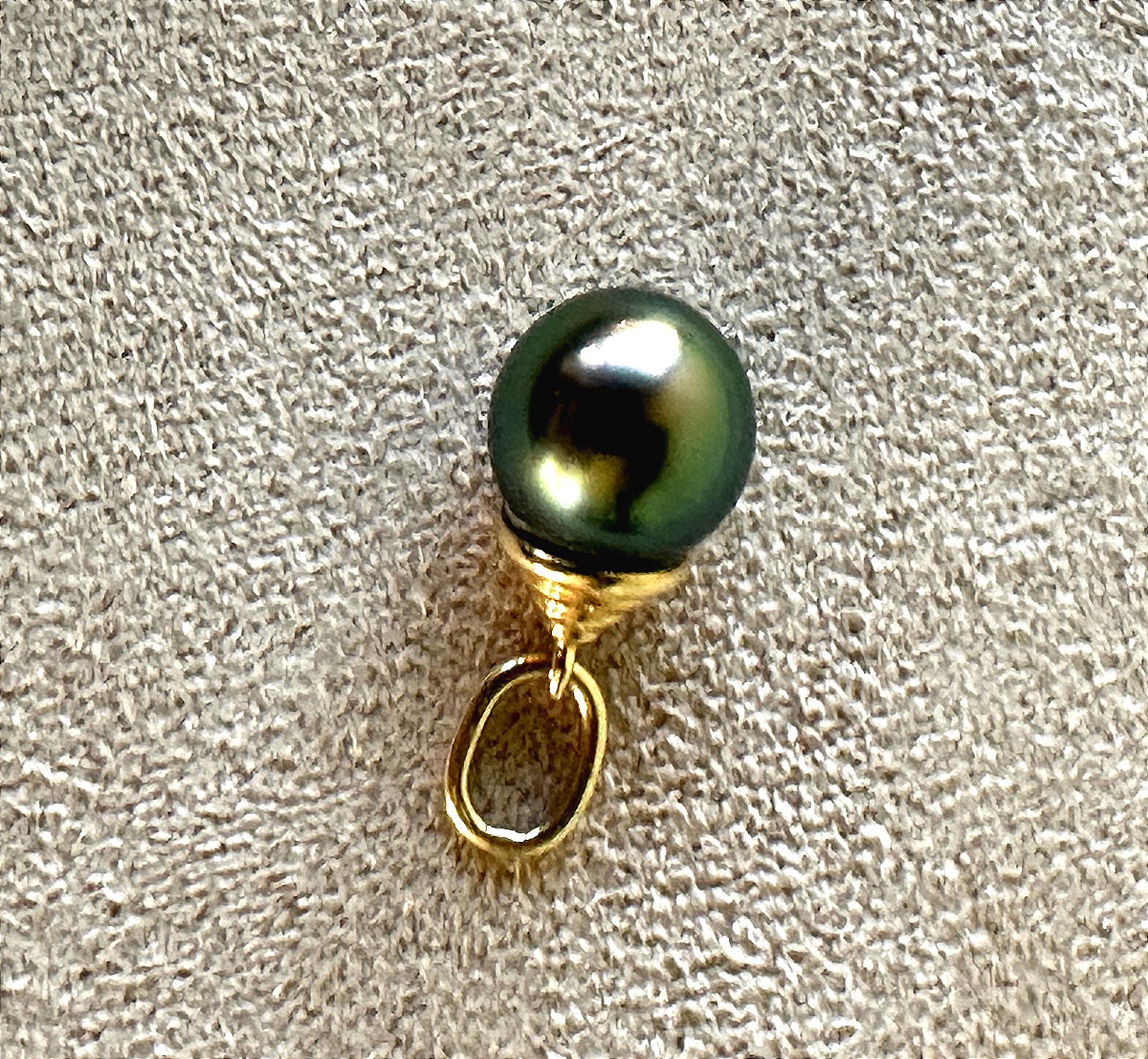 Pendant In Yellow Gold Tahitian Pearl-photo-4